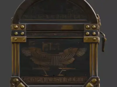 Ancient Egyptian Treasure Chest Low-poly 3D model