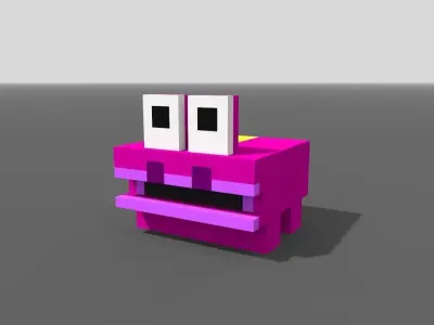 Voxel Desert Frog Low-poly 3D model