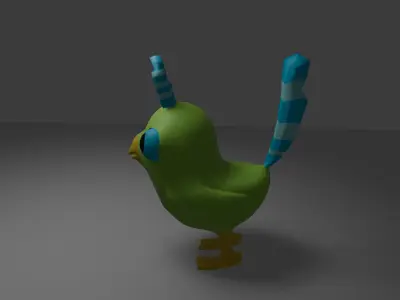 Green Bird Free 3D model