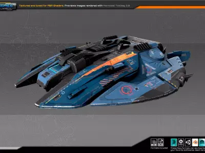 SF Fighter ZR4 Low-poly 3D model