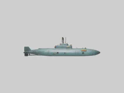 Submarine Model 1 Low-poly 3D model
