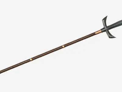 Japanese Spear Jumonja Yari 4 colors 3D model