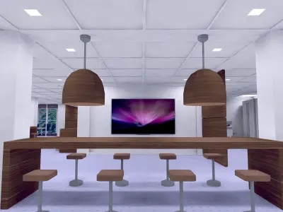 Hanging Lamp SHC Quick Office LM Low-poly 3D model