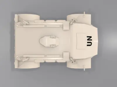 M-3 Panhard Low-poly 3D model