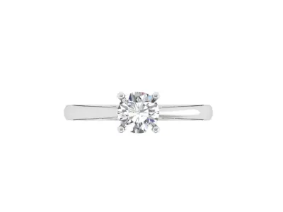 Solitaire Engagement Ring 3D print model 112
