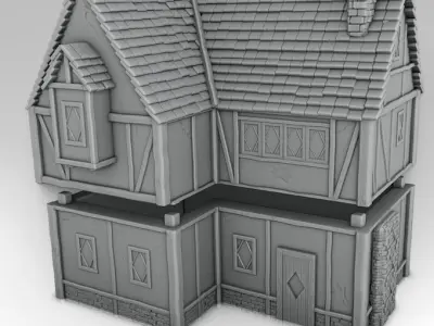 Medieval architecture Set Part 2 3D print model
