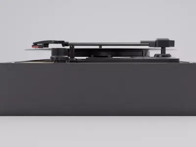 Vinyl player Low-poly 3D model