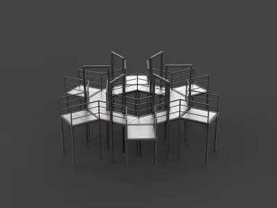 Modular industrial platform 03 3D model