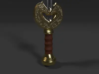 Herugrim - Theoden Sword PBR Lowpoly Game-Ready Low-poly 3D model