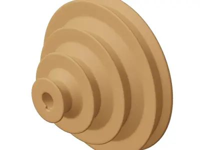 Plastic Step Cone Pulley Toy 3D model