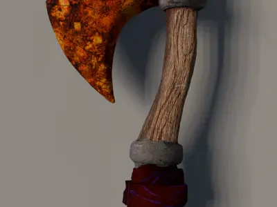 4 BATTLE WEAPONS Low-poly 3D model