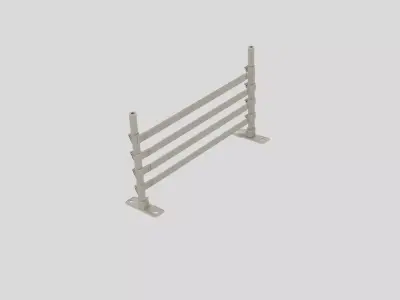 Industrial Safety Barrier Fence Segment for 3D print 3D model