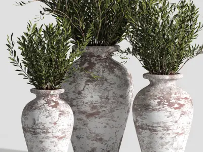 indoor plant set 15 3D model