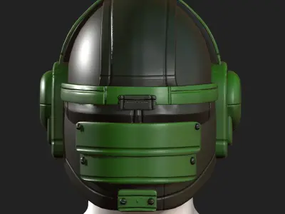 Helmet scifi fantasy futuristic military Scifi low  Low-poly 3D model