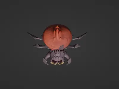 Stylized Cartoon Spider  Low-poly 3D model