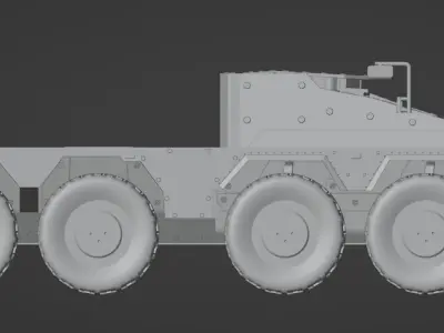 Scalable Boxer armored fighting vehicle without modules 3D print model