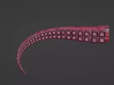 Octopus Arm Animated Low-poly 3D model