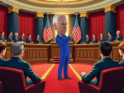 Cartoon Joe Biden with Democratic Icon 3D model