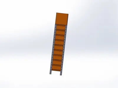 metal shelving unit 3D model