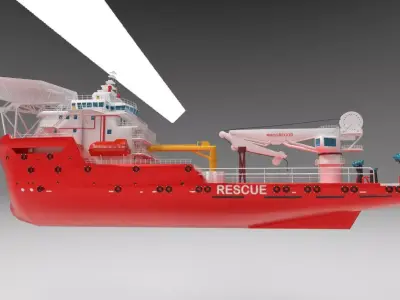 Multi purpose vessel  Low-poly 3D model
