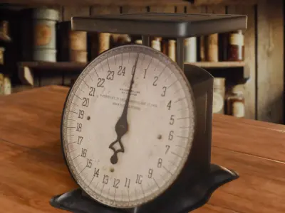 Antique Kitchen Scale 3D model
