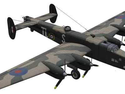 Handley Page Halifax Low-poly 3D model purchase
