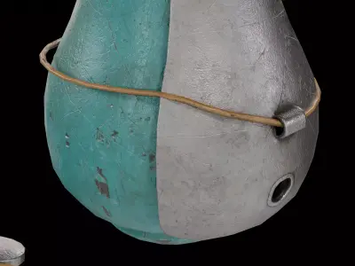 French Percutante No 1 grenade Low-poly 3D model