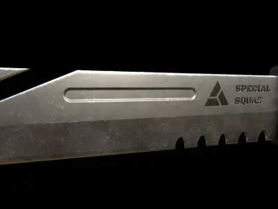 Combat Knife A - Low Poly for Games Low-poly 3D model