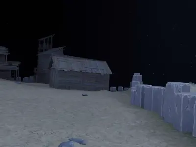 Desolate Island Settlement 3D model