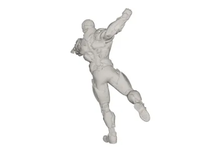 Superhero concept 3D model 2