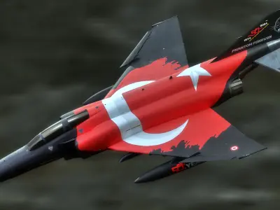 F4 Phantom 2-Multiple Textures-Fully Rigged-Changeble Decal-Text Low-poly 3D model