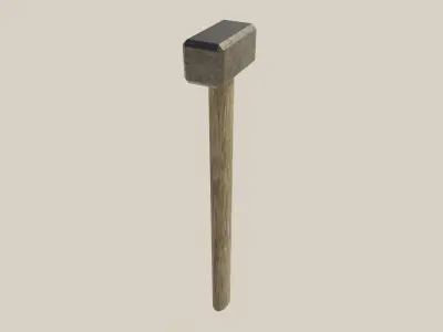 Heavy hammer tool  Low-poly 3D model