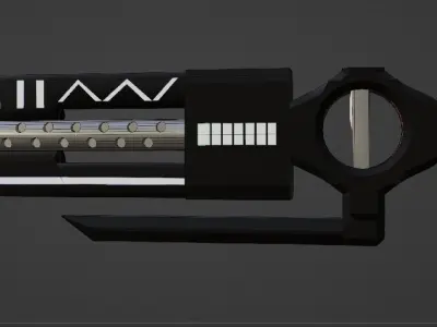 low-poly cyber gun Free low-poly 3D model