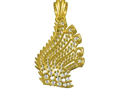 Antique Gorgeous Diamond Pendant 3D print model