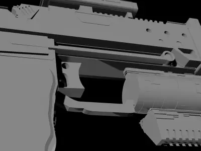 sci fi gun Low-poly 3D model