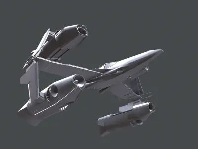 Air Craft Low-poly 3D model