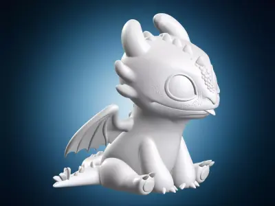 Light Fury Dragon 3D print model purchase