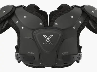 Xenith Flyte Youth Football Shoulder Pads Black 3D model