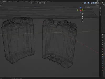 Canister - PBR Game Ready pair of wooden boxes Low-poly 3D model