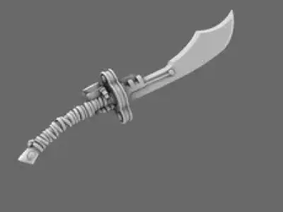 Space Mongols Guan Dao Energy Sword LEFT 3D print model