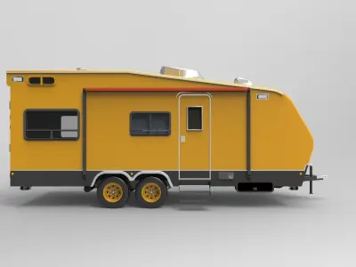 Large Camper Van 1 Low-poly 3D model