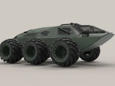 Concept military vehicle 3D model