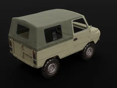 LuAZ-969 Low-poly 3D model