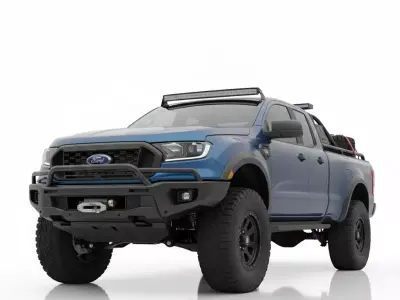 Custom Ford Ranger Off-Road Expedition Low-poly 3D model