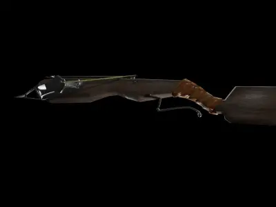 Crossbow Low-Poly bow and arrow Low-poly 3D model