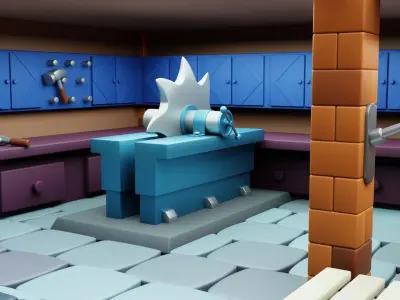 Lumberjack Shop Free low-poly 3D model