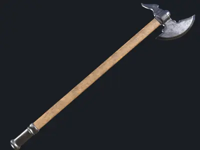 Battle axes Low-poly 3D model purchase