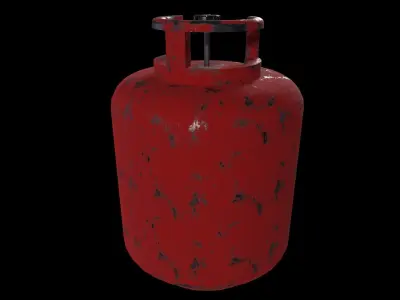 Tube Game Ready - Low Poly 3D Model - Gas Cylinder Low-poly 3D model