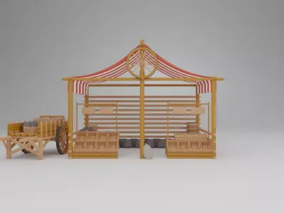 Medieval Market 3D print model