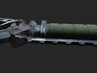 Game-Ready Post-Punk Sword Low-poly 3D model